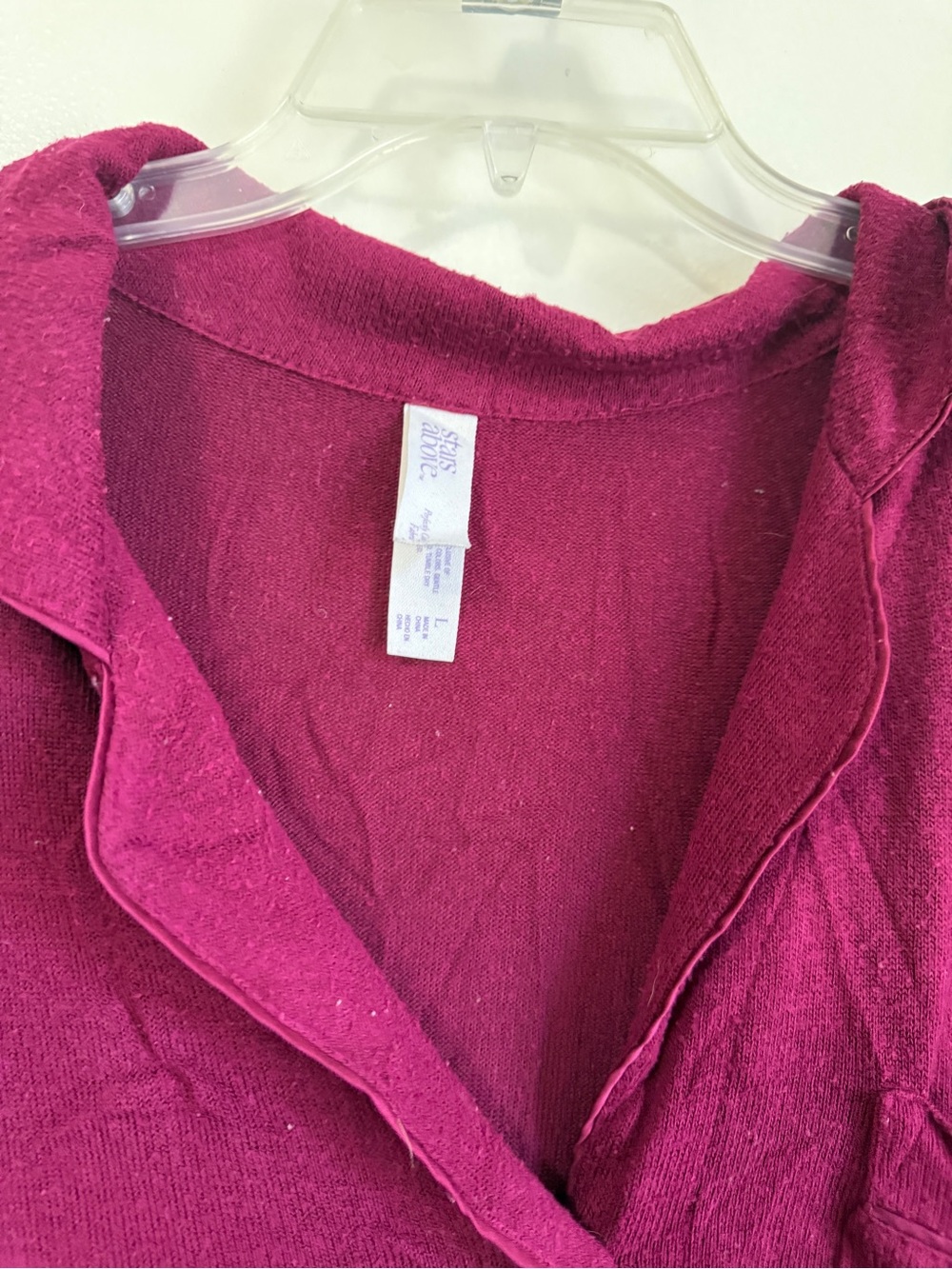 St. John's Bay Women's Deep Magenta V-Neck Sweater